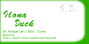 ilona duck business card