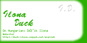 ilona duck business card